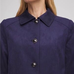 Chico's Deep Blue Button-Up Blazer